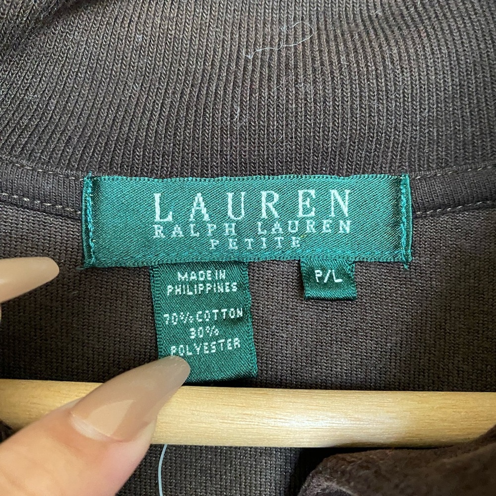 Women’s Lauren Ralph Lauren P/L VTG velvet brown Sweater - Picture 2 of 6